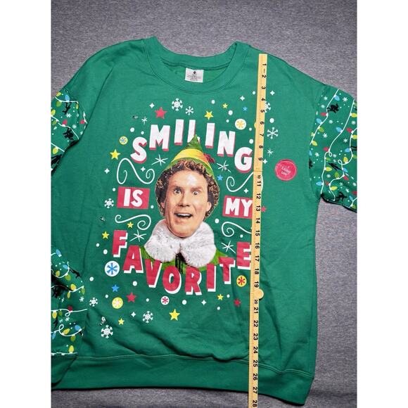 Light Up Christmas Sweatshirt Buddy the Elf Smiling Is My Favorite Size Jnr. XL - Picture 5 of 11